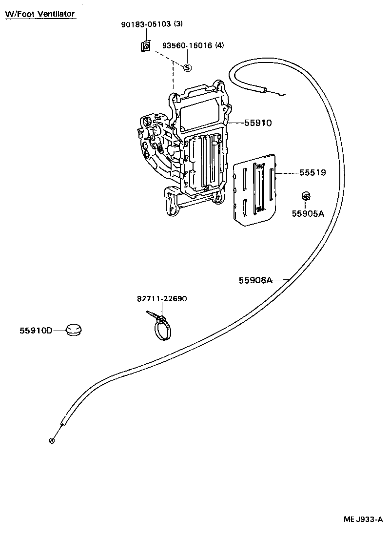 55910-36070 CONTROL ASSY, HEATER OR BOOST VENTILATOR product image