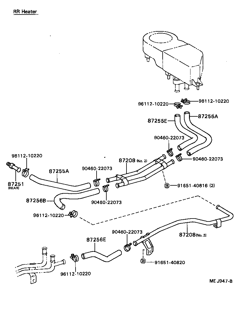 87208-92609 PIPE SUB-ASSY, HEATER WATER product image