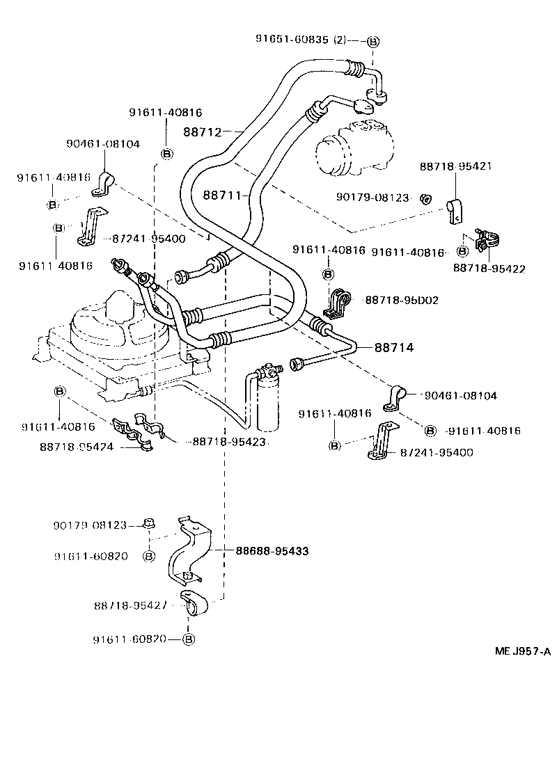 88472-95406 BRACKET, RECEIVER TANK, NO.1 product image