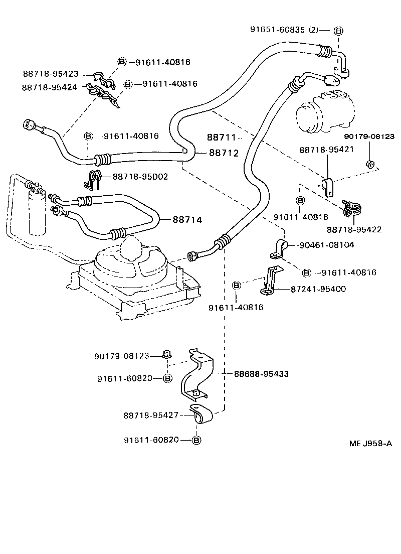 88472-95406 BRACKET, RECEIVER TANK, NO.1 product image