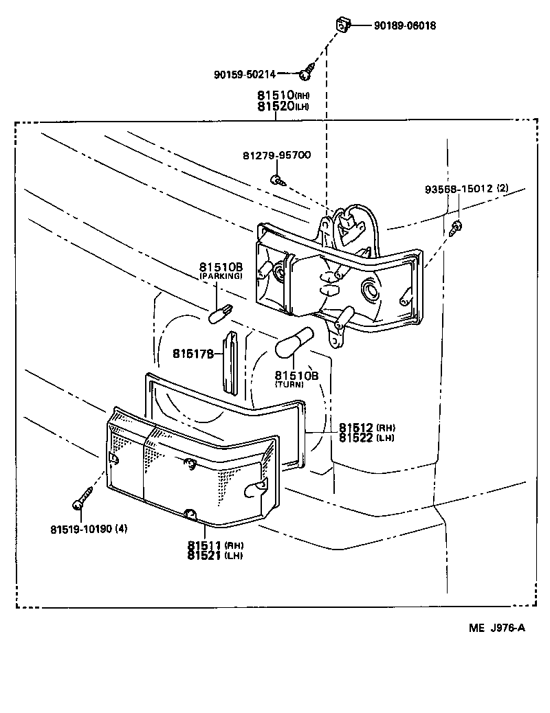 81520-95412 LAMP ASSY, FRONT TURN SIGNAL, LH product image