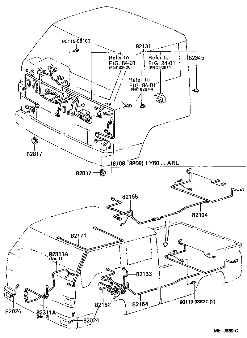 82060-95020 WIRE ASSY, ENGINE, NO.2 product image