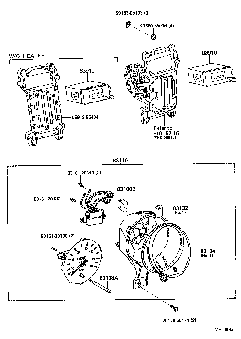83145-25020 LENS, METER, NO.1 product image