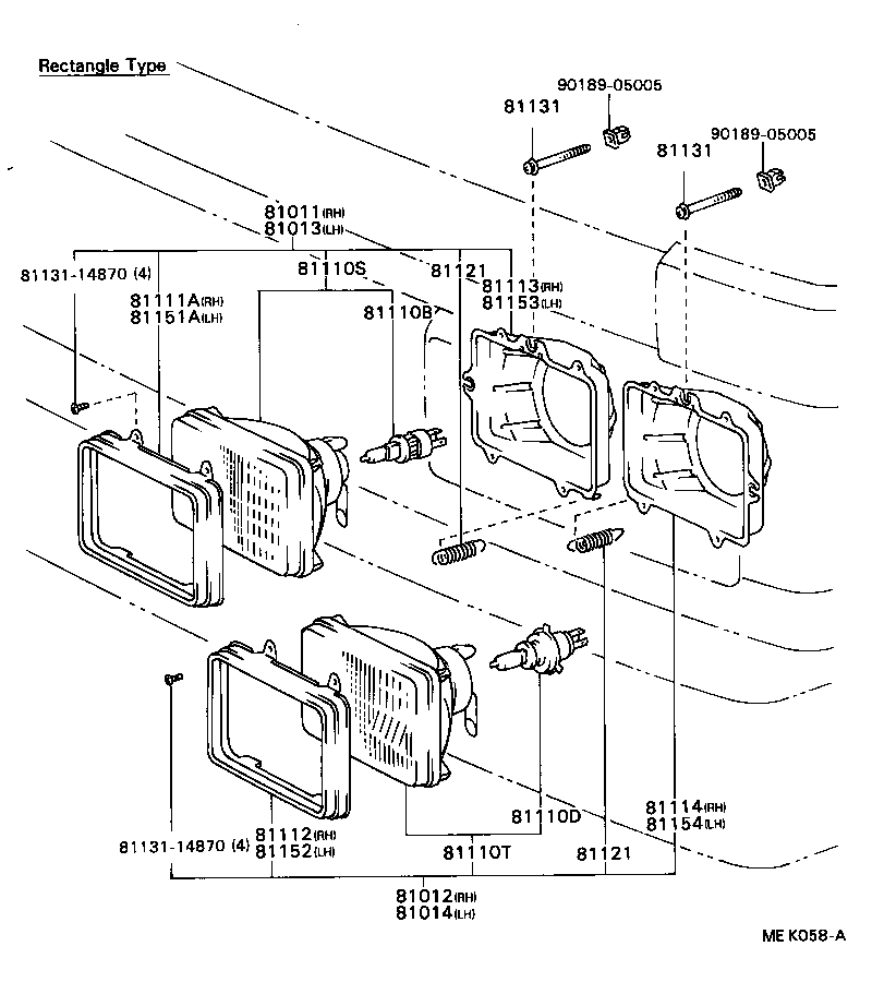81013-95422 HEADLAMP SUB-ASSY, TYPE 1, LH product image