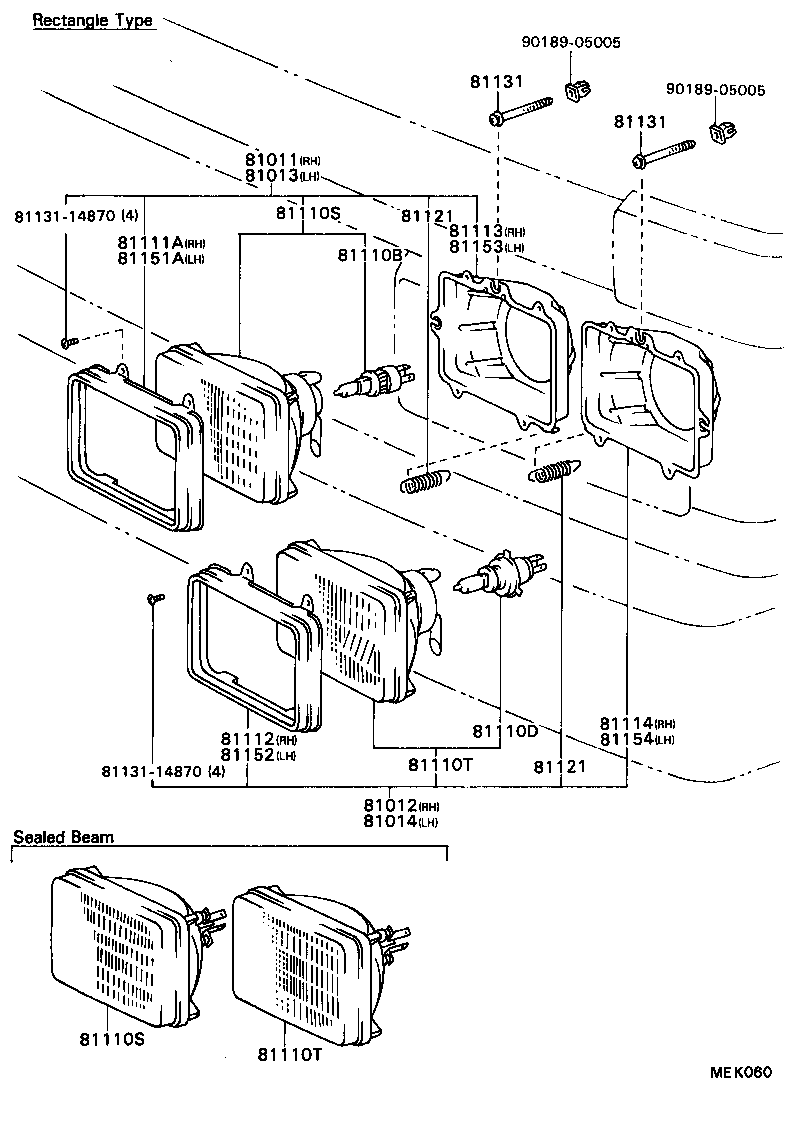 81013-95413 HEADLAMP SUB-ASSY, TYPE 1, LH product image