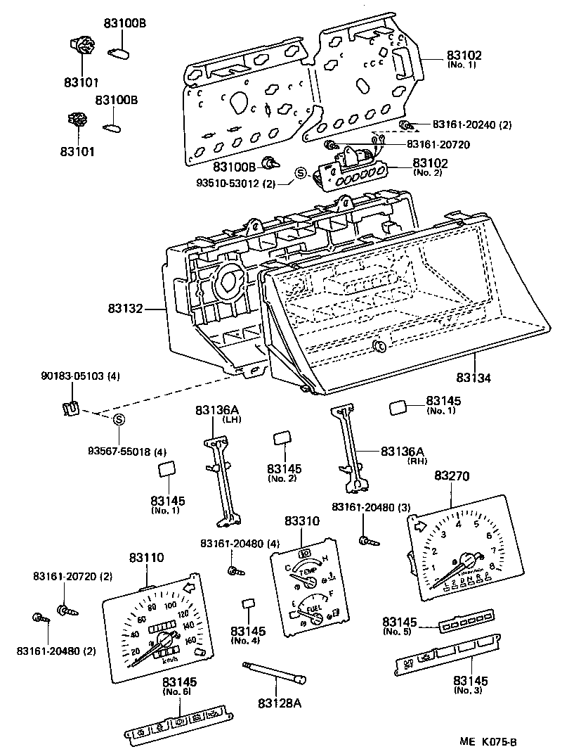83131-95J07 DIAL, METER, NO.1 product image