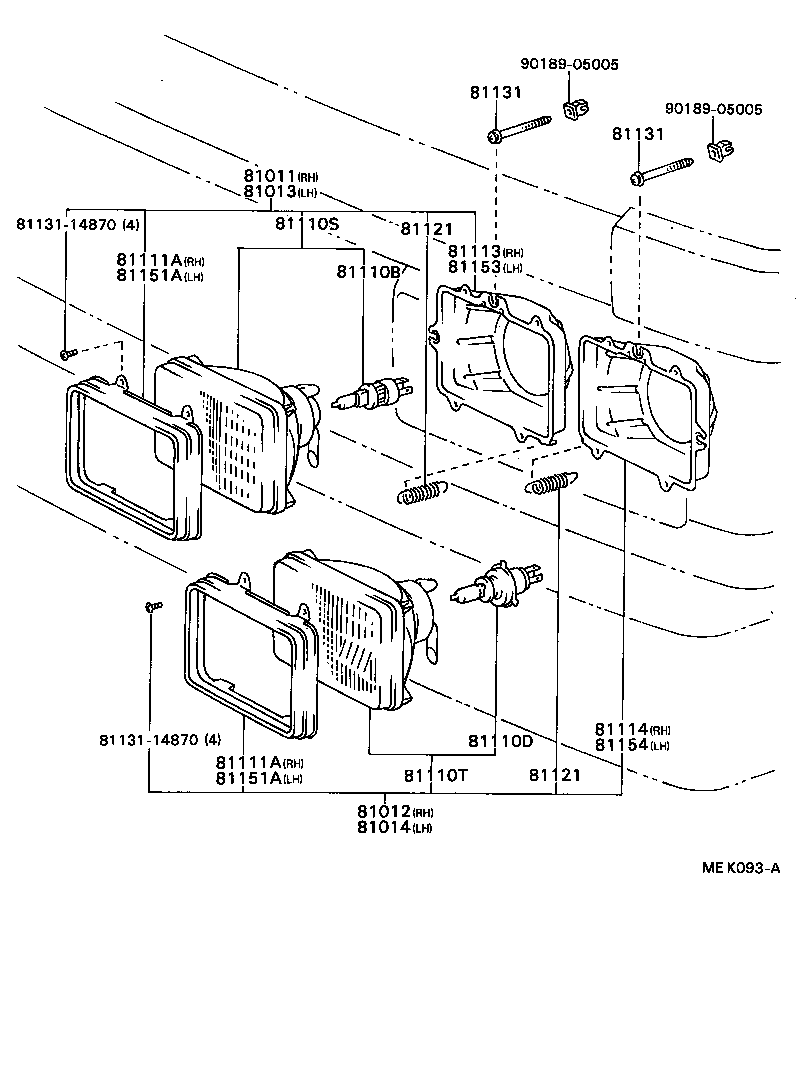 81013-95419 HEADLAMP SUB-ASSY, TYPE 1, LH product image