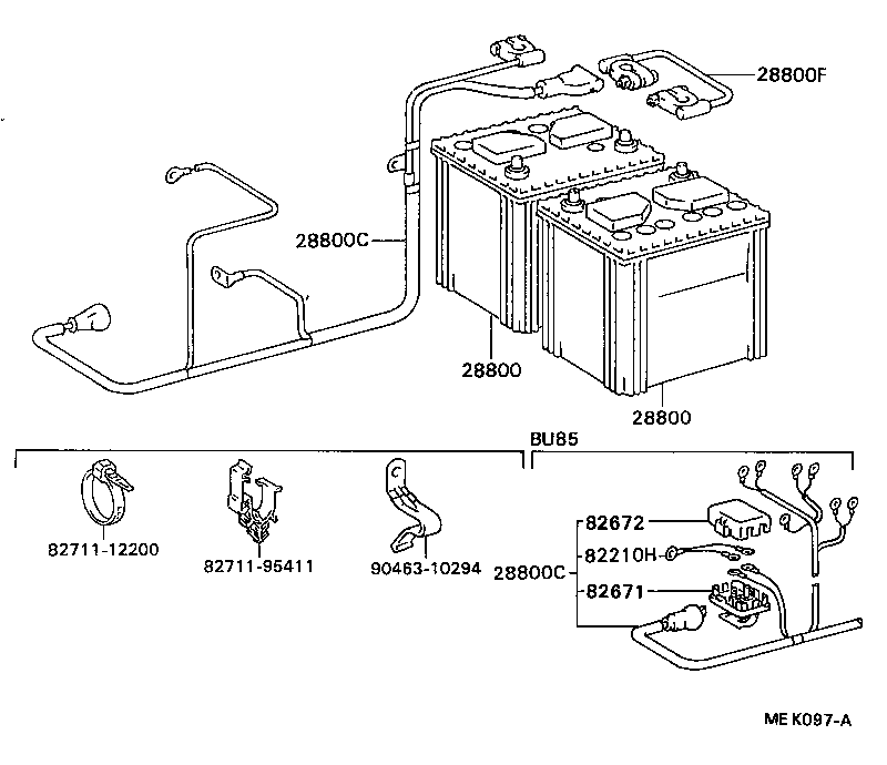 82021-95468 CABLE, BATTERY TO STARTER(FOR BATTERY TO MAIN SWITCH) product image