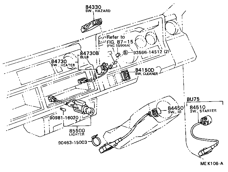 28610-58060 RELAY ASSY, GLOW PLUG product image