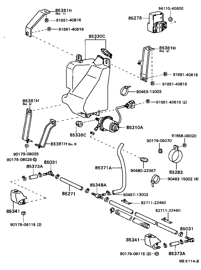 85361-95405 BRACKET, WASHER product image