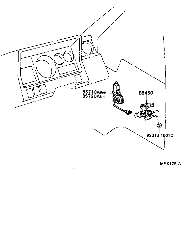 85720-95401 MOTOR ASSY, POWER WINDOW REGULATOR, FRONT LH product image