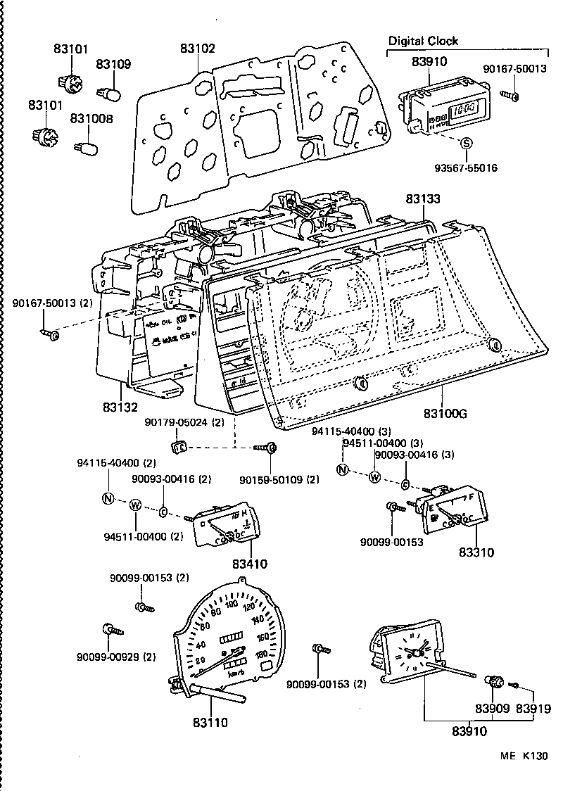 83132-10570 CASE, COMBINATION METER product image