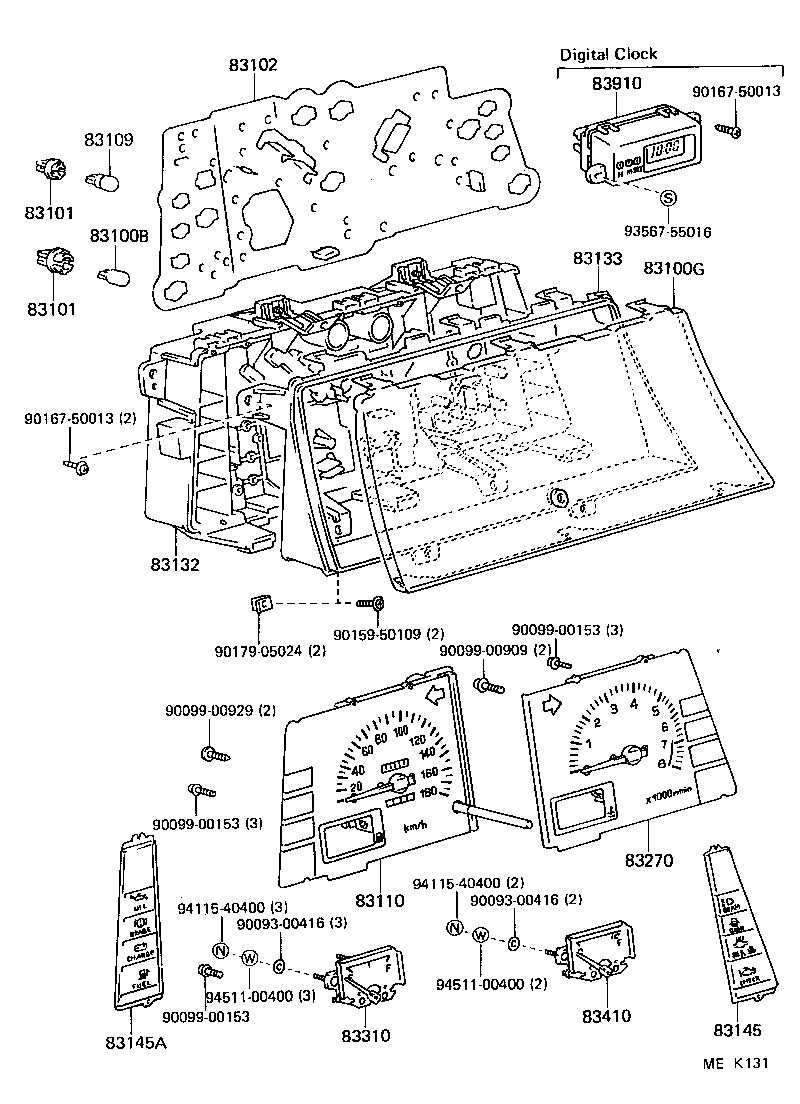 83132-10570 CASE, COMBINATION METER product image