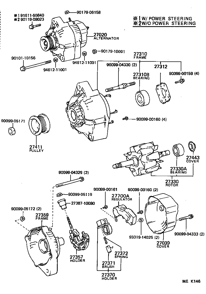 27310-72180 FRAME ASSY, DRIVE END, ALTERNATOR product image
