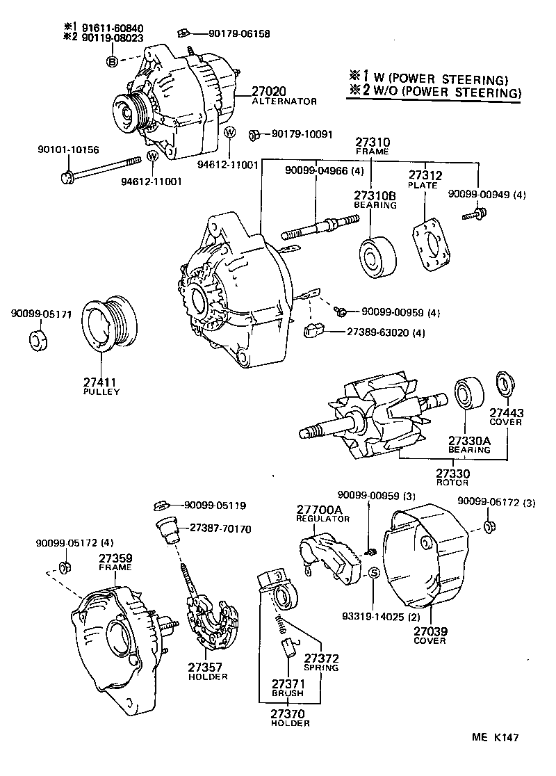 27310-72180 FRAME ASSY, DRIVE END, ALTERNATOR product image