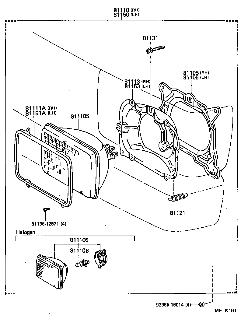 81136-95J29 RIM, HEADLAMP, RH product image