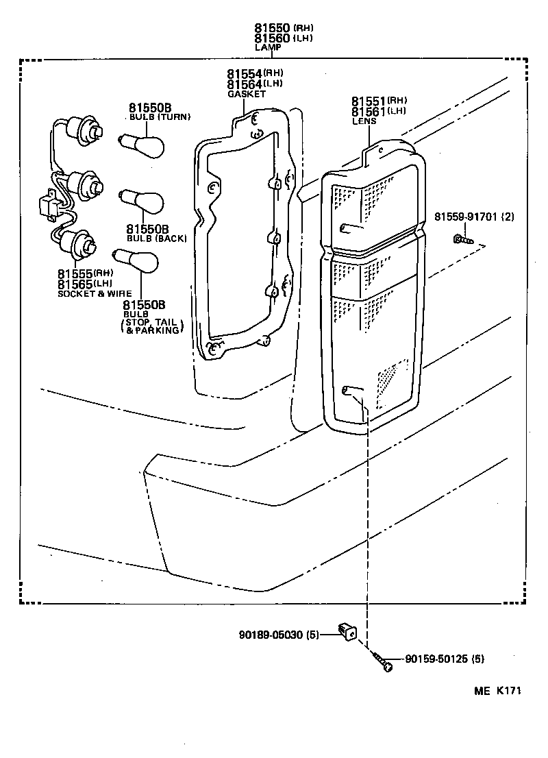 81550-95J09 LAMP ASSY, REAR COMBINATION, RH product image