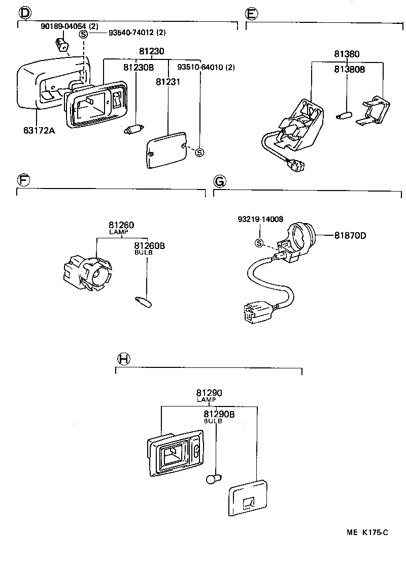 81250-95J01-15 LAMP ASSY, ROOM, NO.3 product image