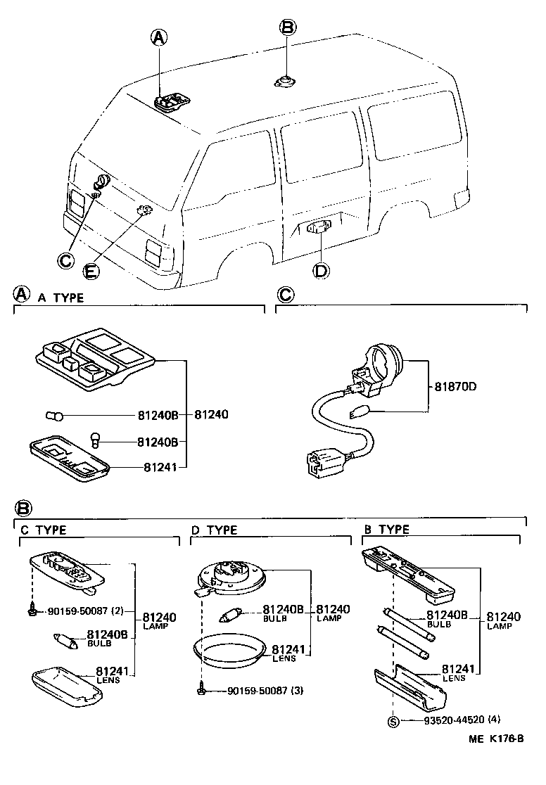 81250-16020 LAMP ASSY, COURTESY product image