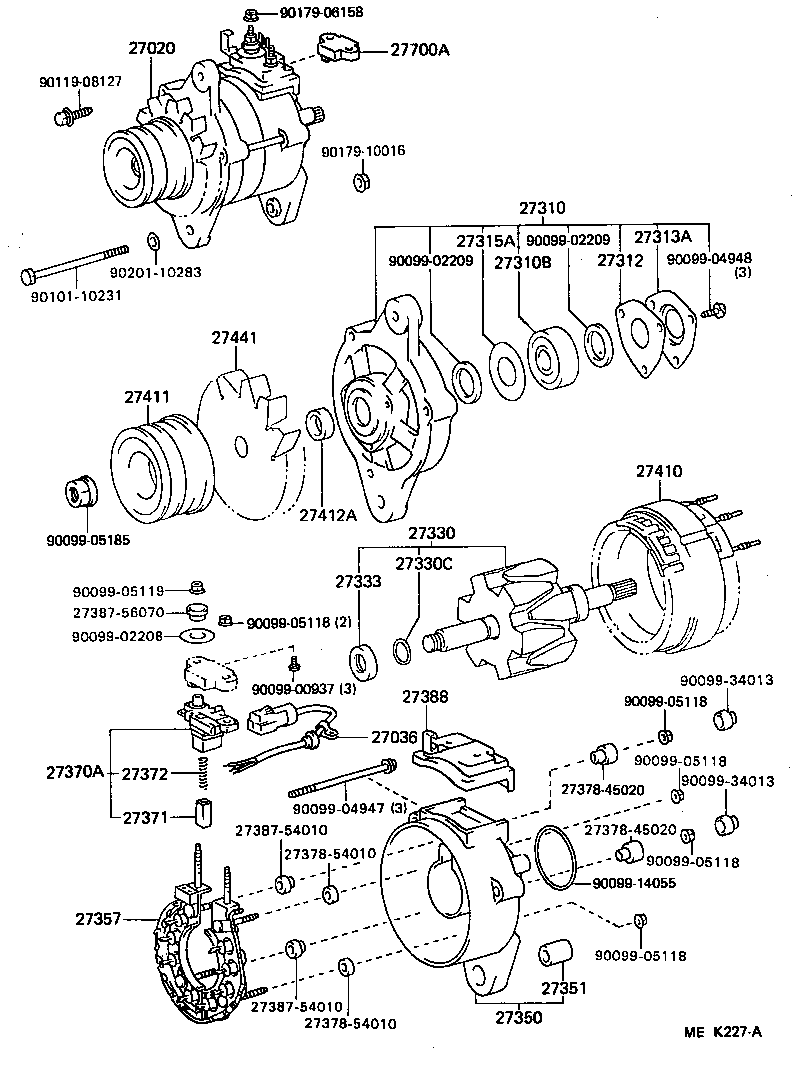 27353-54260 HOLDER, ALTERNATOR, W/RECTIFIER product image