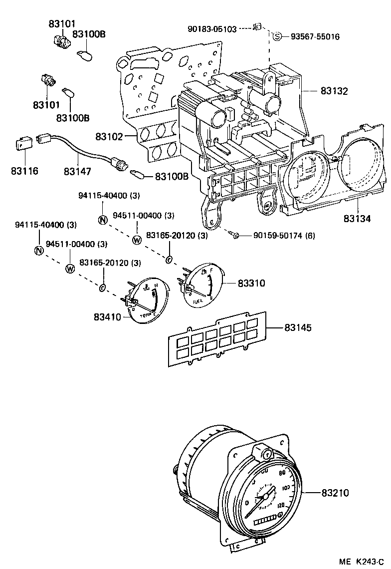 83116-26040 BRACKET, SPEEDOMETER product image