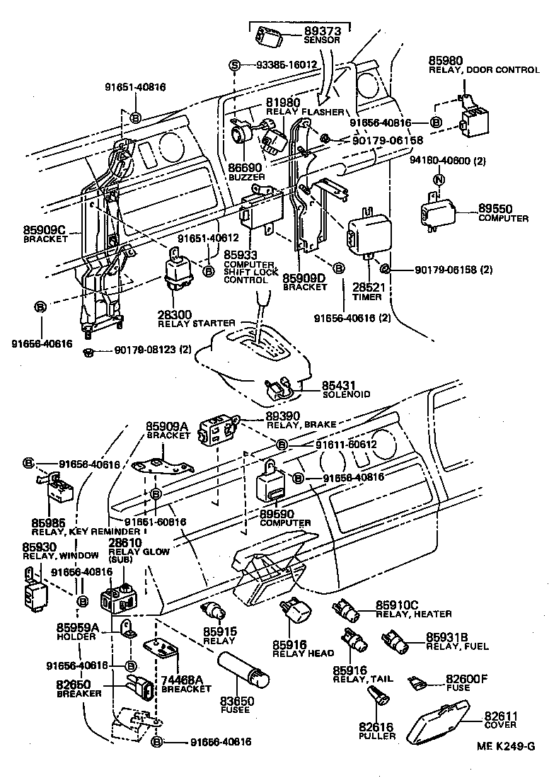 84332-36070 SWITCH ASSY, HAZARD WARNING SIGNAL product image