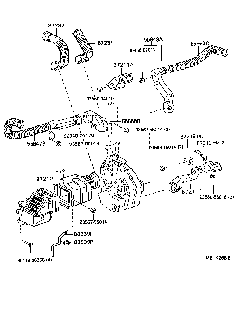55905-36010 CABLE SUB-ASSY, HEATER CONTROL product image