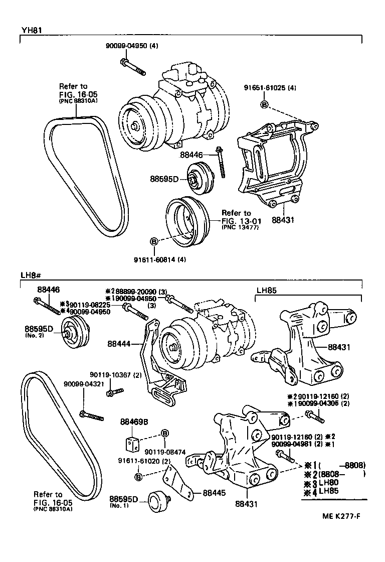 88431-25100 BRACKET, COMPRESSOR MOUNTING, NO.1 product image
