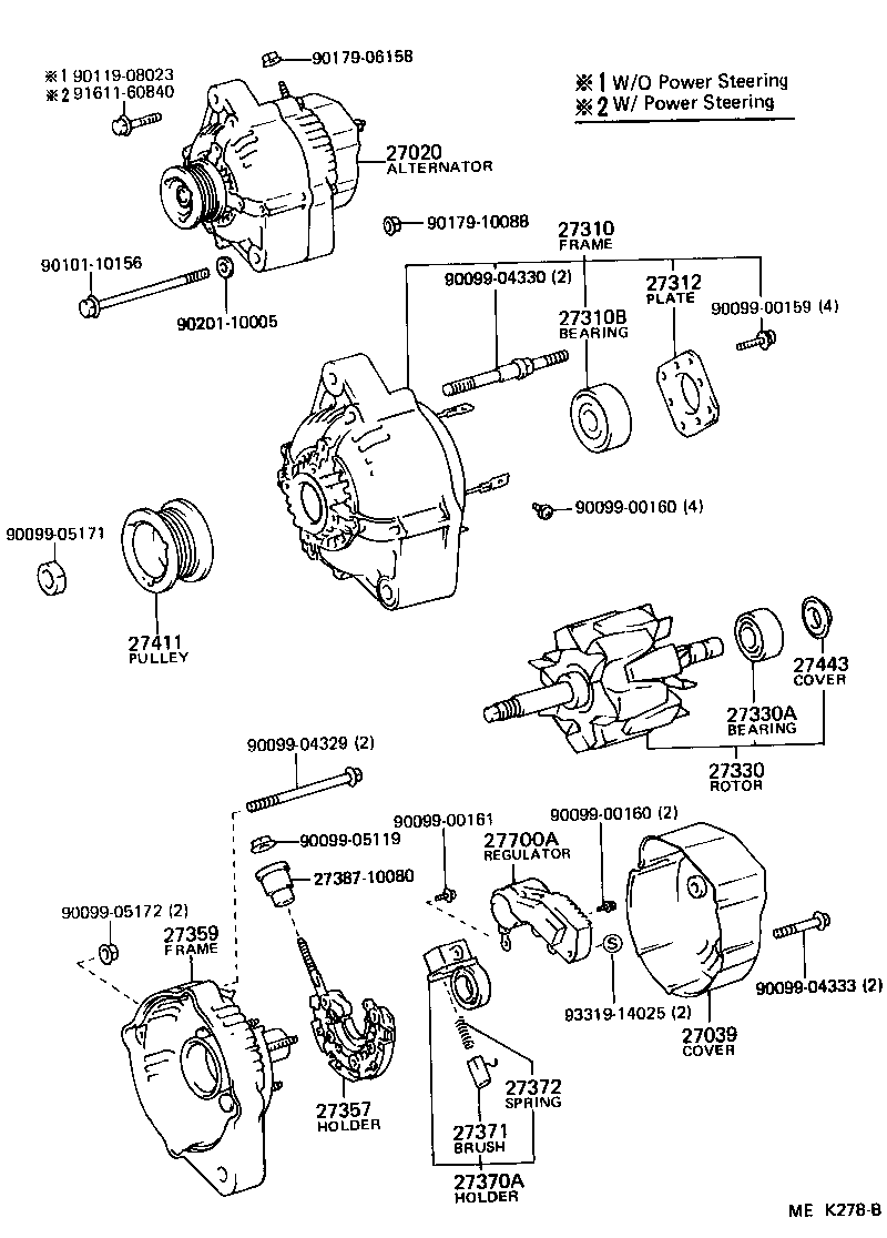 27020-54381 ALTERNATOR ASSY product image