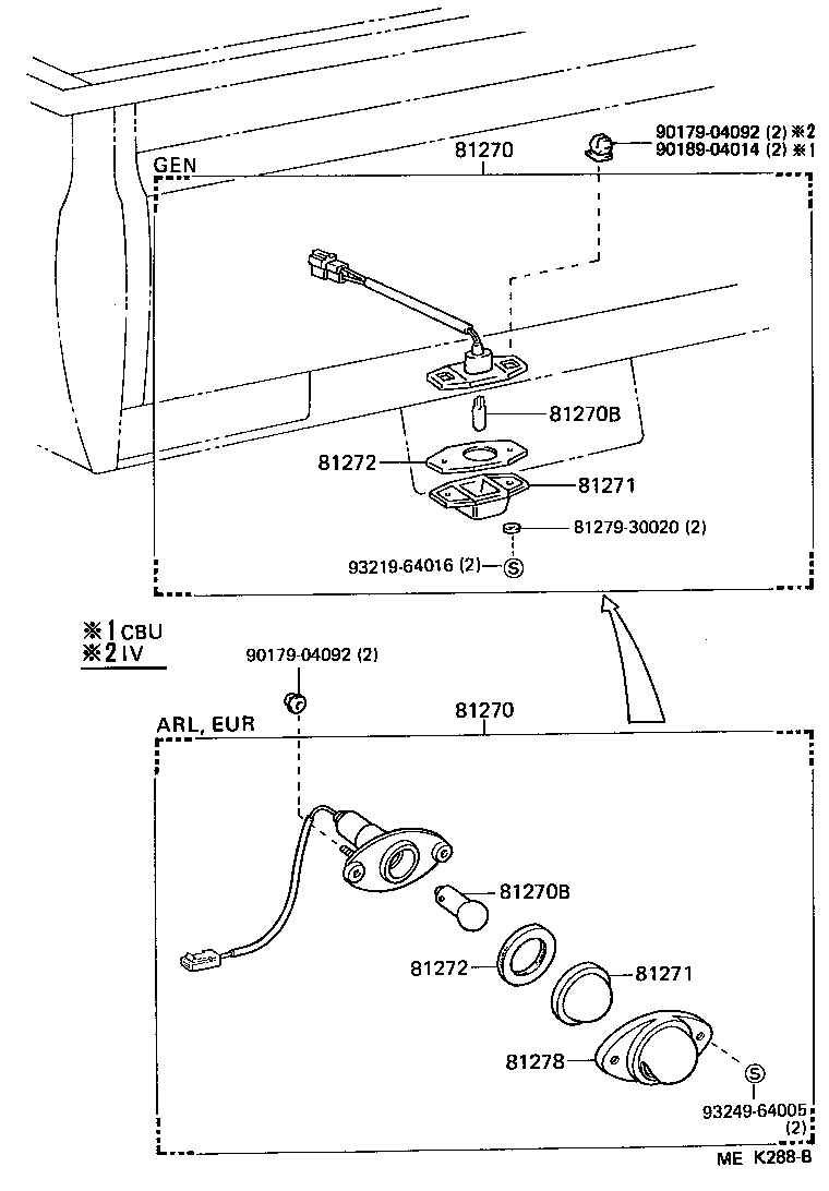 81270-37030 LAMP ASSY, LICENSE PLATE product image