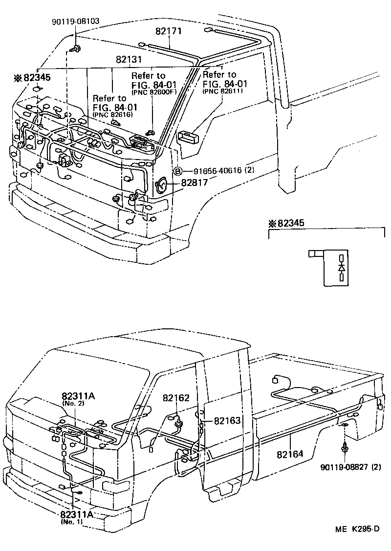 82060-26012 WIRE ASSY, ENGINE, NO.2 product image