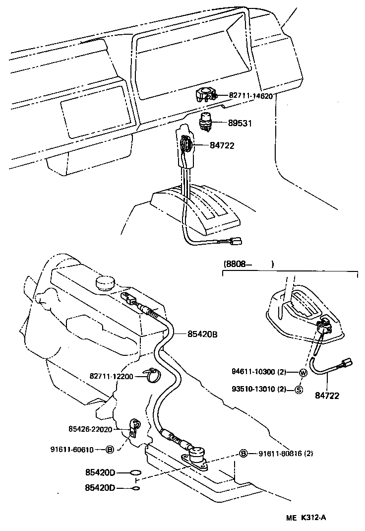 84722-26040-06 SWITCH, TRANSMISSION CONTROL product image