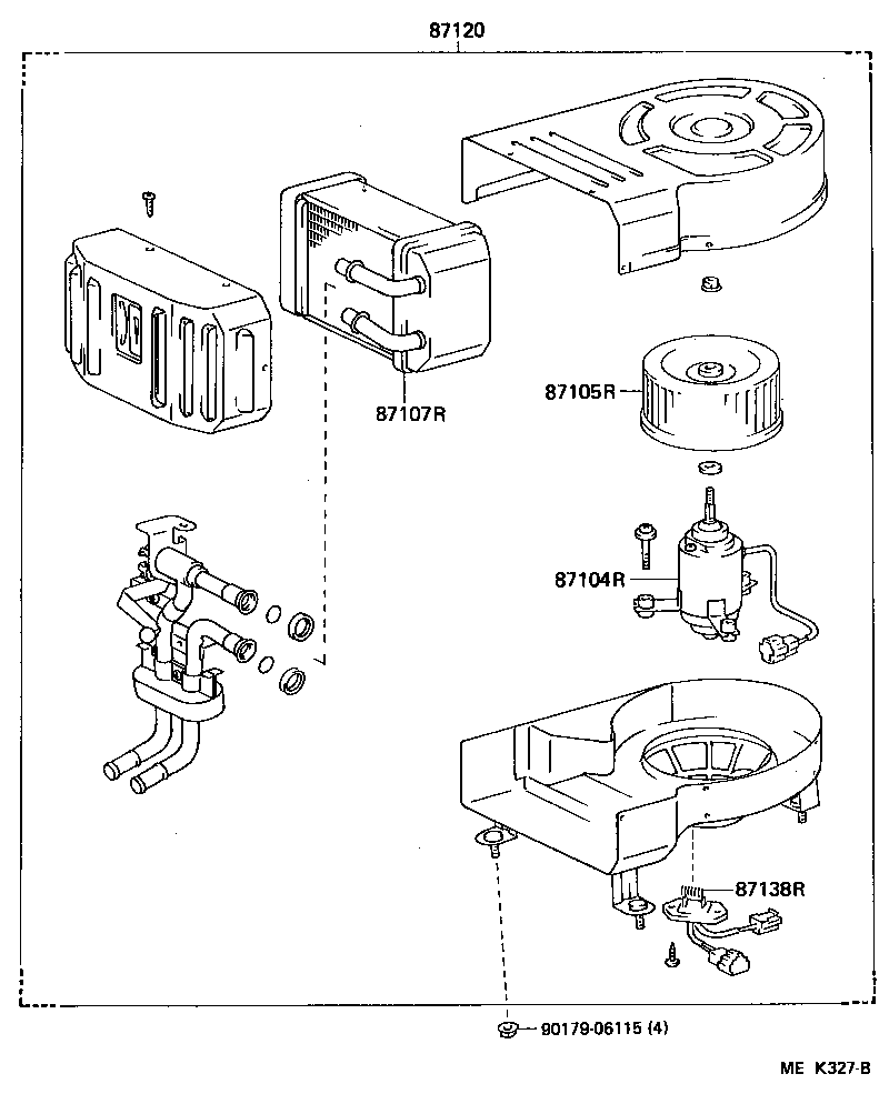 87110-95448 HEATER ASSY, REAR product image