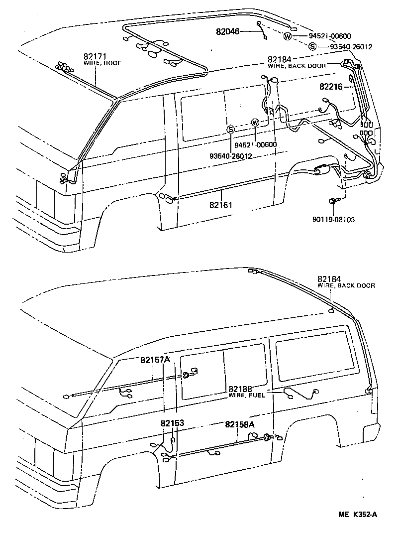 82151-95J20 WIRE, FRONT DOOR, LH product image