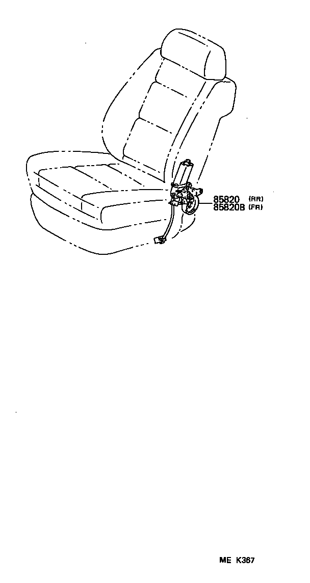 85820-95J02 MOTOR ASSY, POWER SEAT (FOR REAR) product image