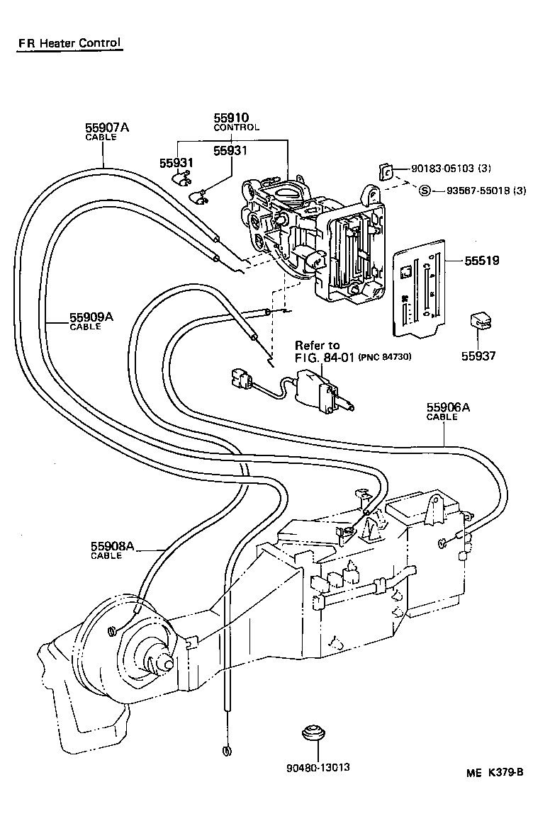 55519-95J16 PLATE, HEATER CONTROL NAME product image