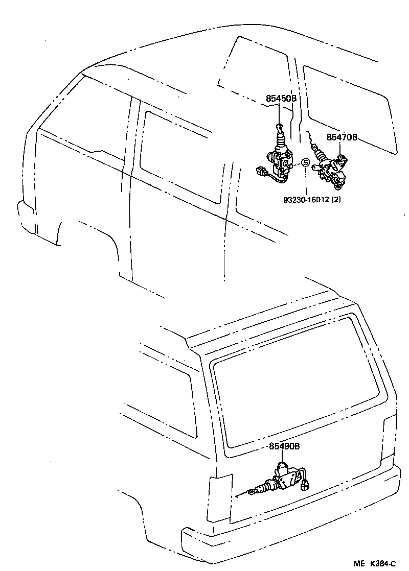 85470-95J00 MOTOR ASSY, DOOR CONTROL, REAR RH product image