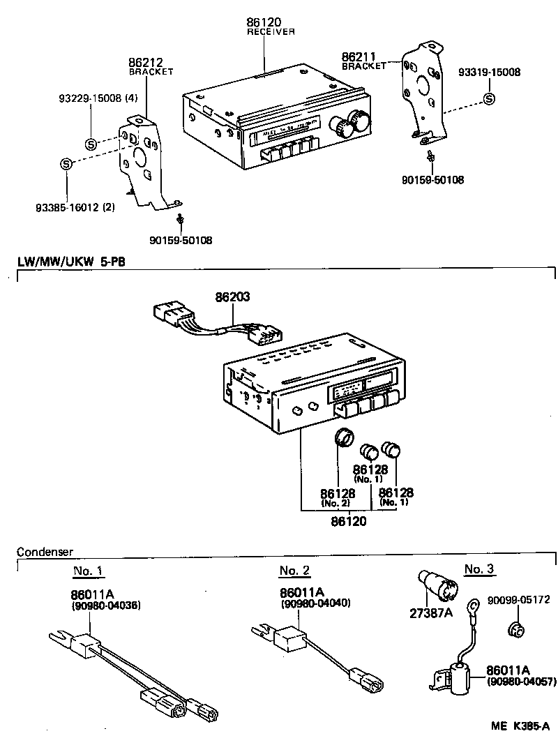 86211-95J10 BRACKET, RADIO, NO.1 product image