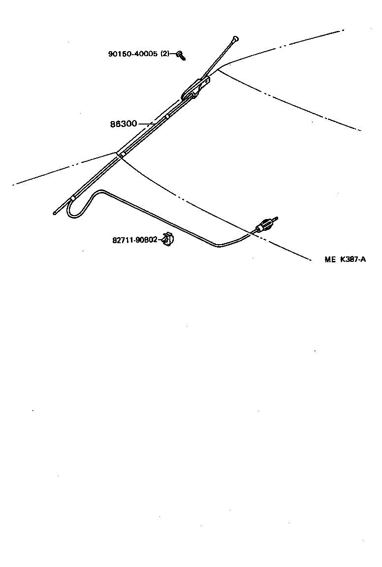 86300-95J04 ANTENNA ASSY, W/HOLDER product image