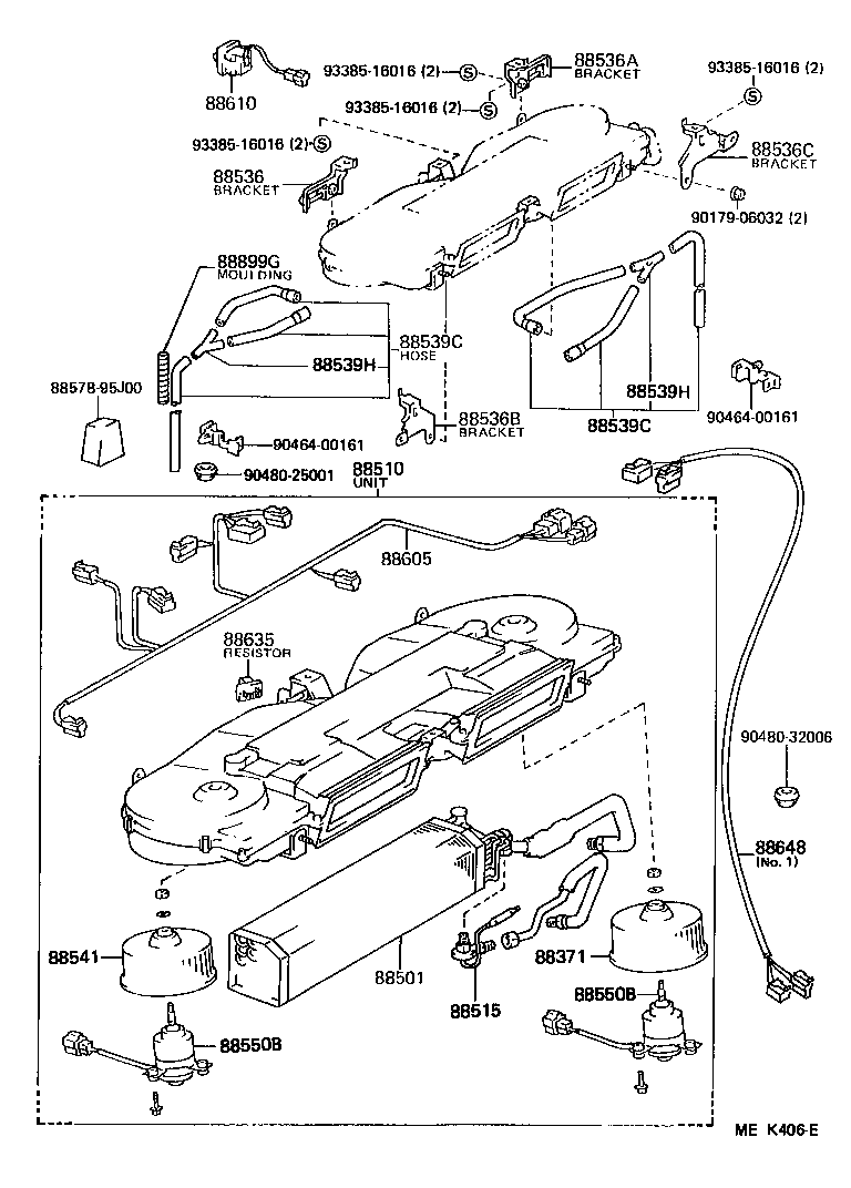 88536-95C03 BRACKET, COOLING UNIT, NO.3 product image