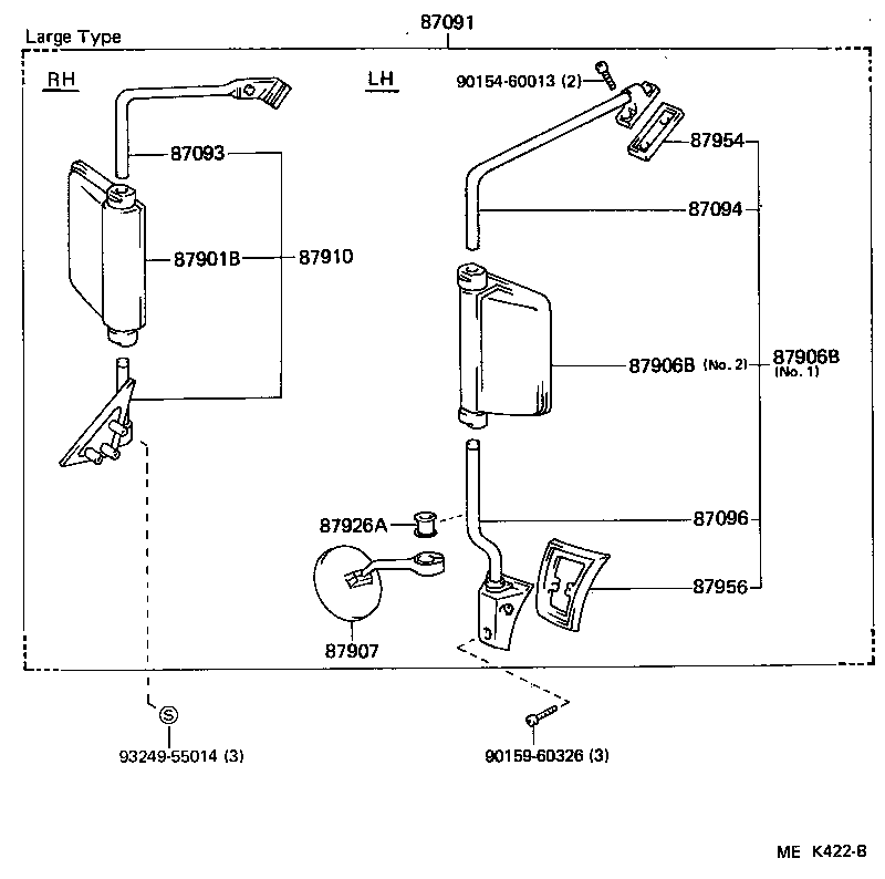 87901-95J00 MIRROR SUB-ASSY, OUTER REAR VIEW, RH product image