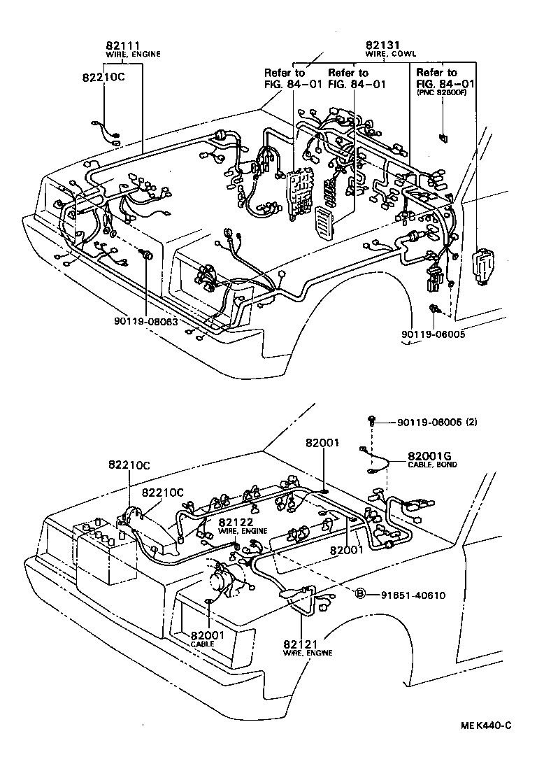82081-40040 WIRING ASSY, DOOR LOCK product image