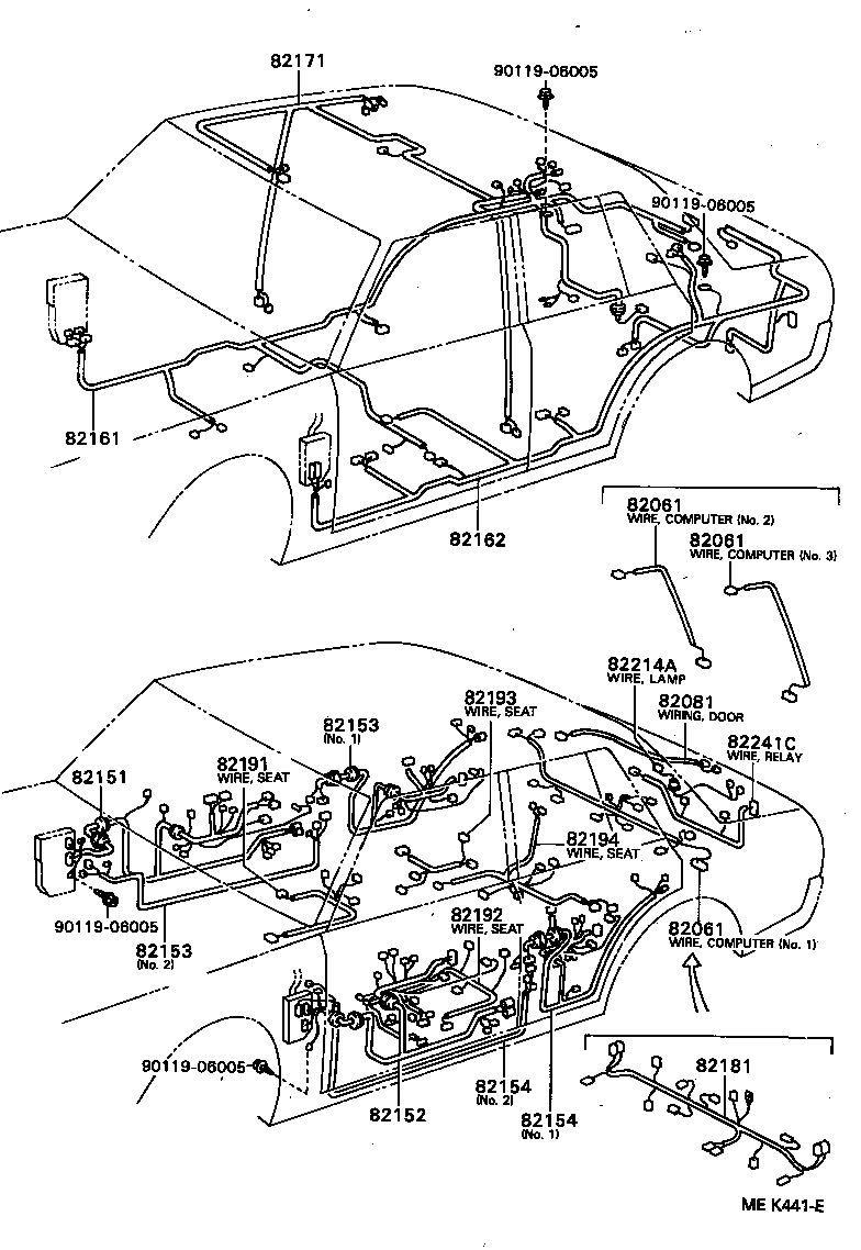 82081-40040 WIRING ASSY, DOOR LOCK product image