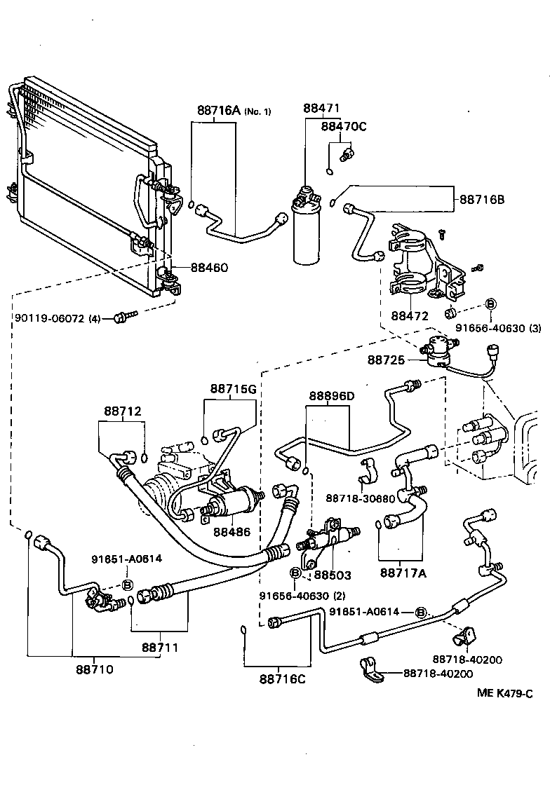 88460-40070 CONDENSER ASSY, COOLER product image