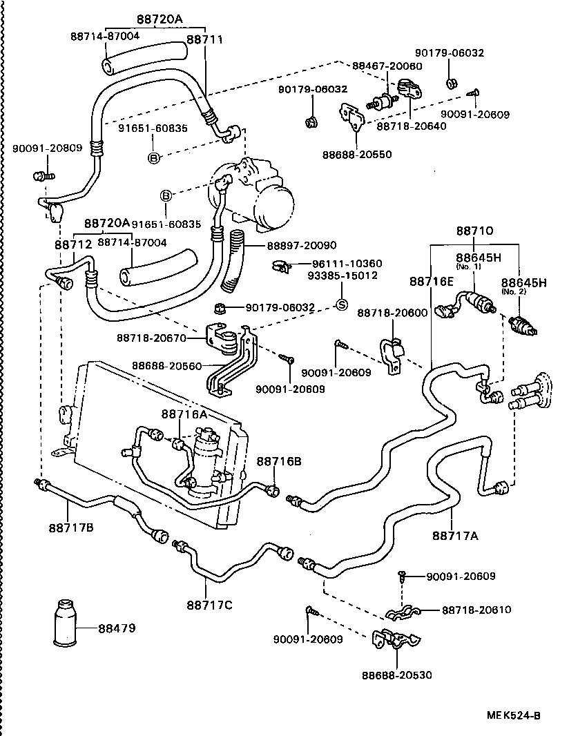 88720-20340 HOSE & ACCESSORY, AIR CONDITIONER product image