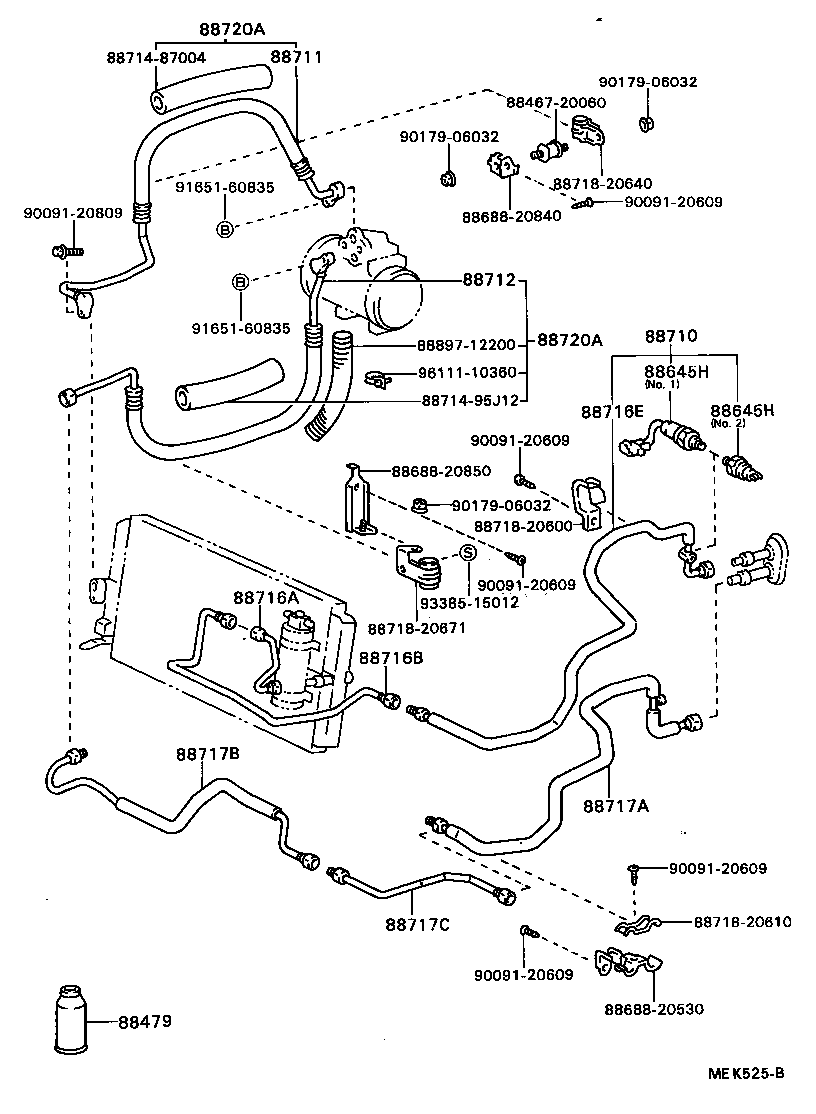 88720-20340 HOSE & ACCESSORY, AIR CONDITIONER product image