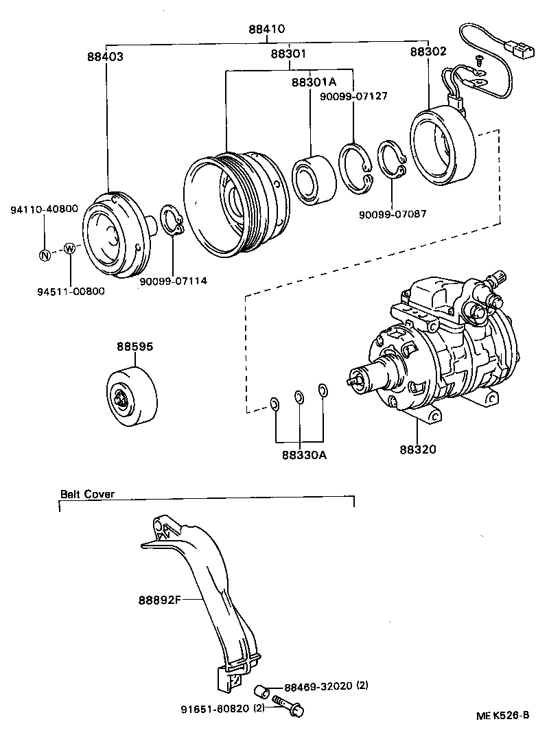 88411-20170 STATOR SUB-ASSY, MAGNET CLUTCH product image