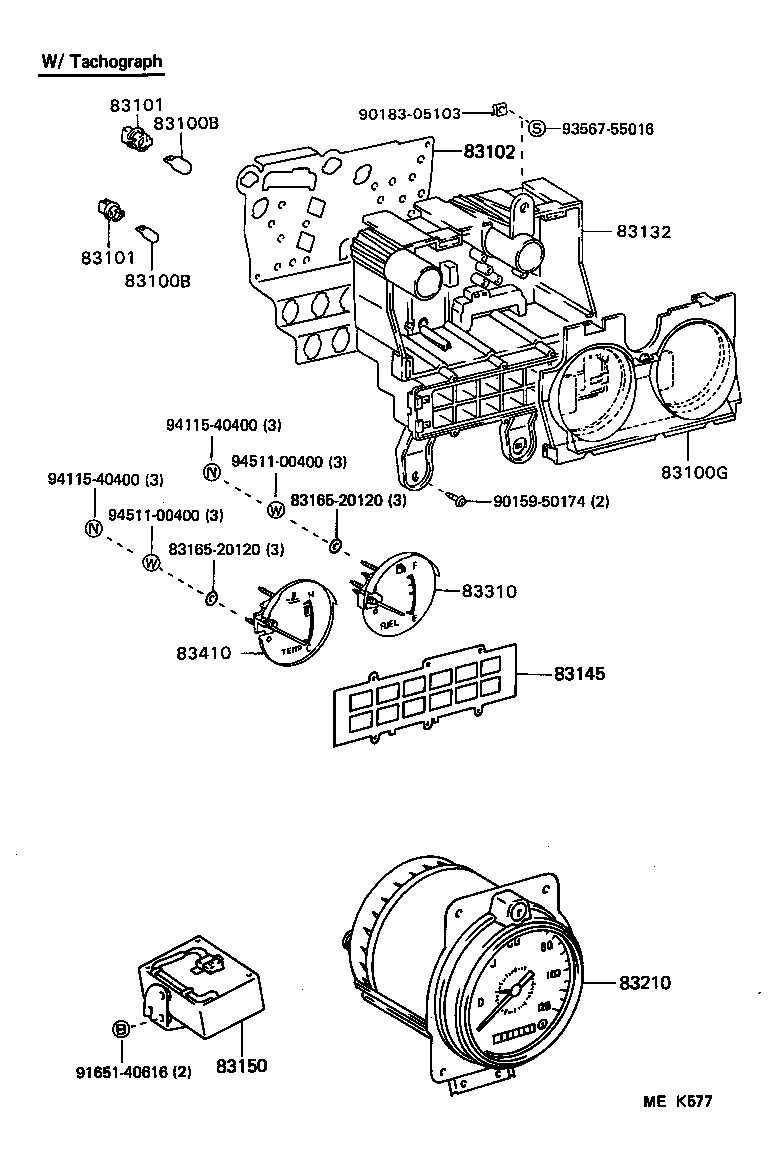 83145-95K15 LENS, METER, NO.1 product image