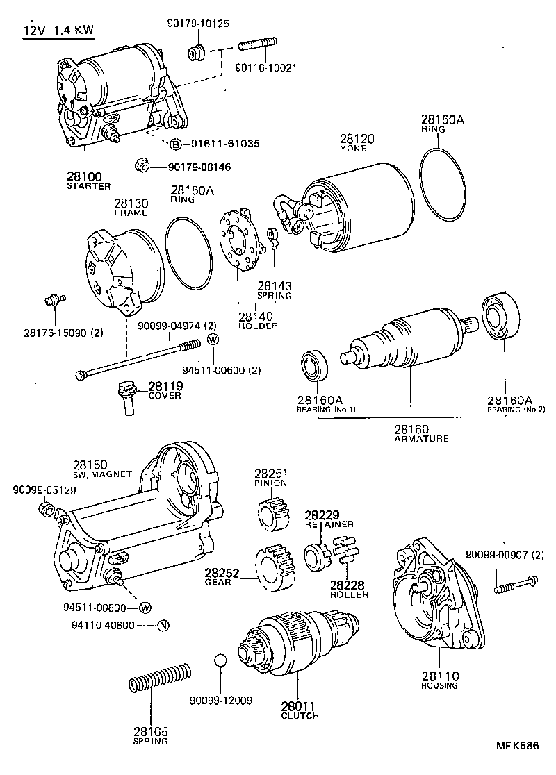 28100-35040 STARTER ASSY product image