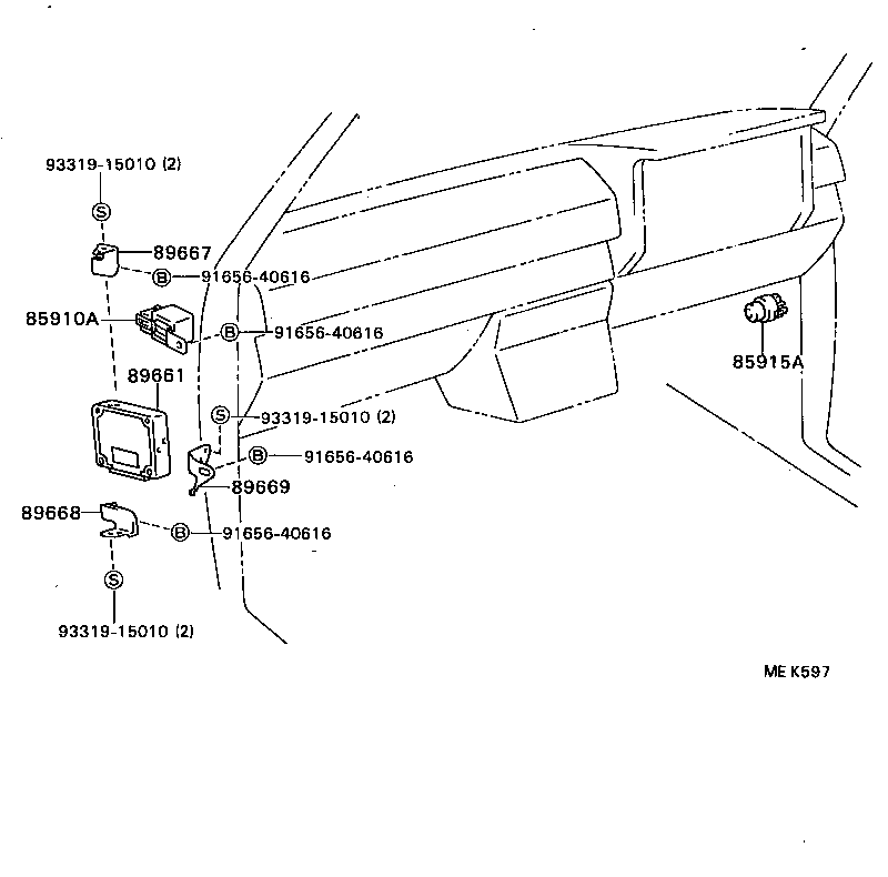 89669-35010 BRACKET, ENGINE CONTROL COMPUTER, NO.3 product image